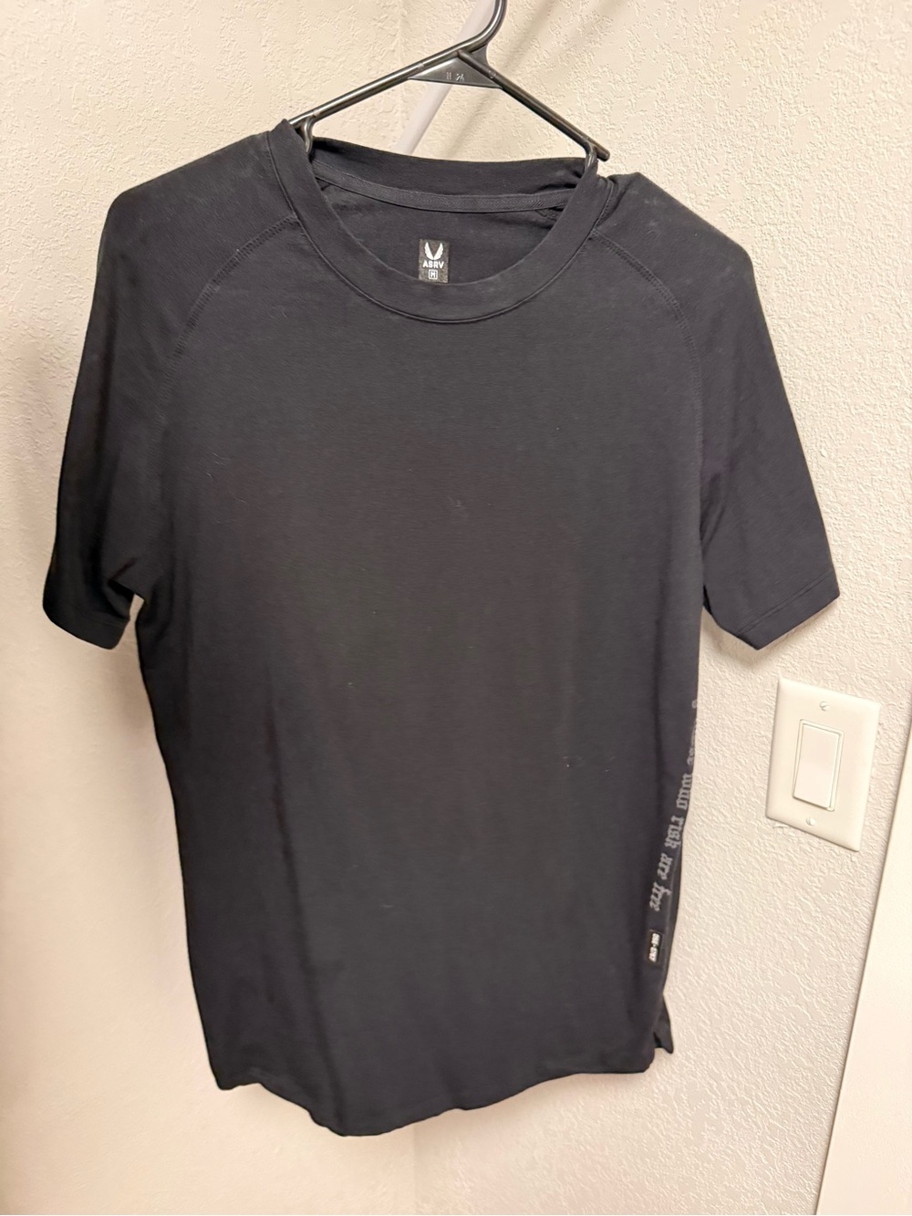 ASRV Men's Medium Black Short Sleeve Crew Tee
